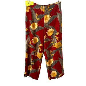 Tommy Bahama Red and Yellow Floral Capris
